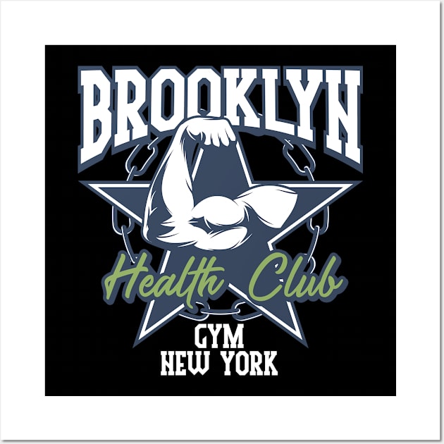 Brooklyn Gym New york Wall Art by Macphisto Shirts